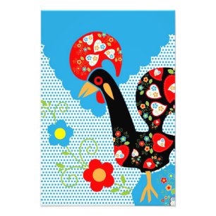 Portugisiska Tupp i Barcelona Fototryck