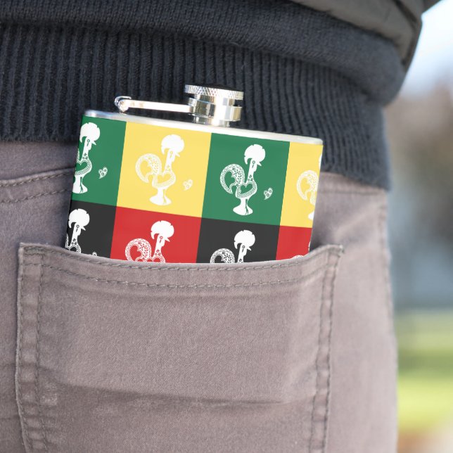 Portugisiska Tupp i den färglösa mönster Fickplunta (In Situ)