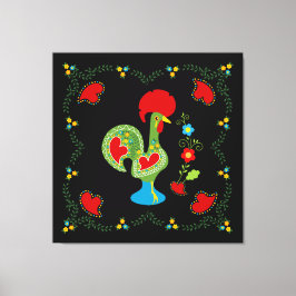 Portugisiska Tupp i Tur i grönt färg Canvastryck