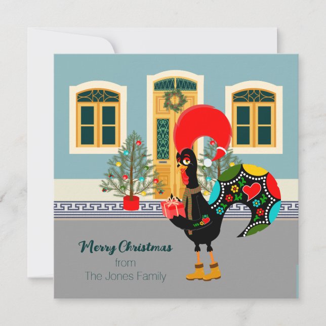 Portugisiska Tupp med Julklapp (Framsida)