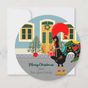 Portugisiska Tupp med Julklapp
