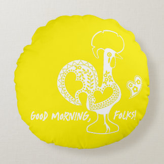 Portugisiska Tupp Modern Silhouette Rund Kudde