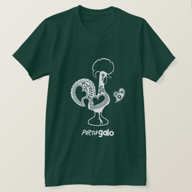 Portugisiska Tupp Modern Silhouette T Shirt (Design framsida)