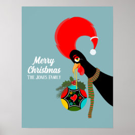 Portugisiska Tupp och grå julbalk Poster
