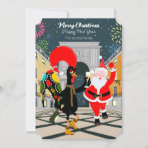 Portugisiska Tupp och jultomten till nyåret