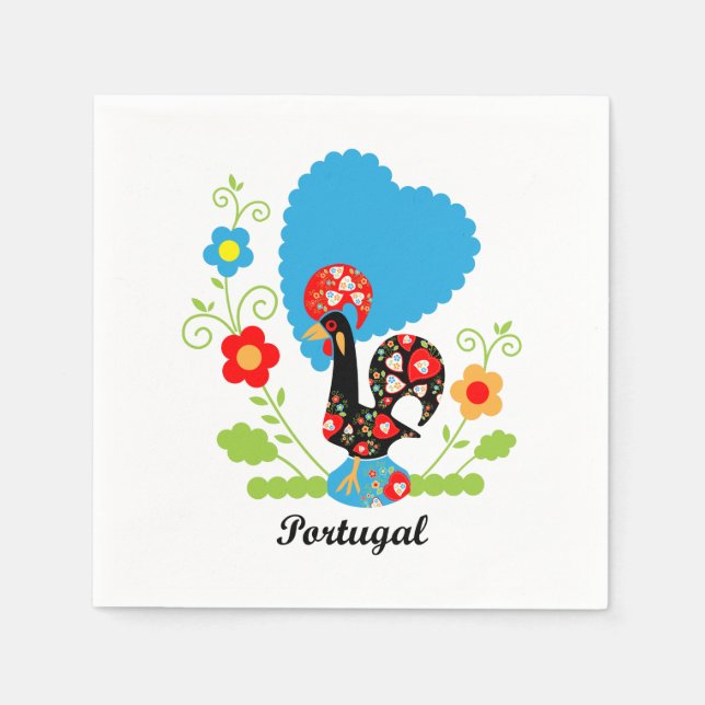 Portugisiska Tupp Pappersservett (Framsidan)