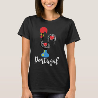 Portugisiska Tupp Portugal Galo de Barcelona Figur T Shirt