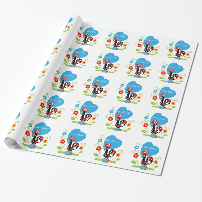 Portugisiska Tupp Presentpapper (Utrullad)