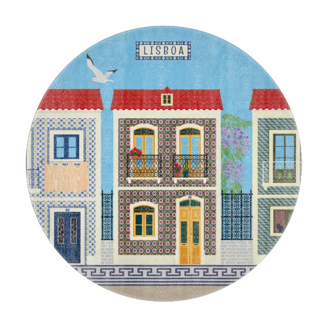 Portugisiska vackra hus med plattor eller azulejos (Framsidan)
