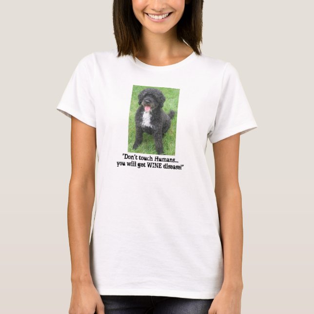 Portugisiska Vatten Dog Humor T Shirt (Framsida)