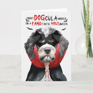 Portugisiska Vatten Hund Funny Count DOGcula Hallo Helgkort