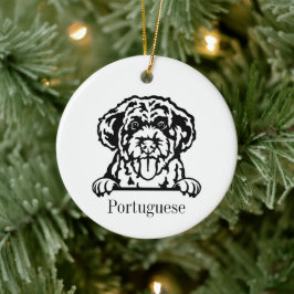 Portugisiska Vatten Hund Julgransprydnad Keramik