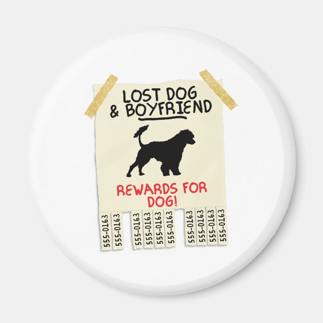 Portugisiska Vatten Hund Magnet (Framsidan)