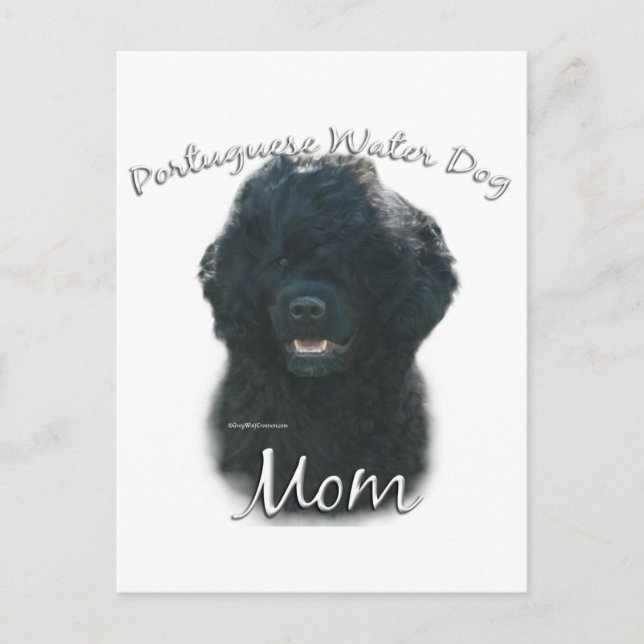 Portugisiska Vatten Hund Mamma 2 Vykort (Framsida)