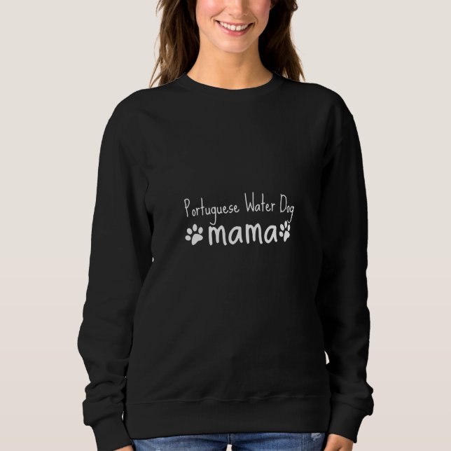 Portugisiska Vatten Hund mamma T Shirt (Framsida)