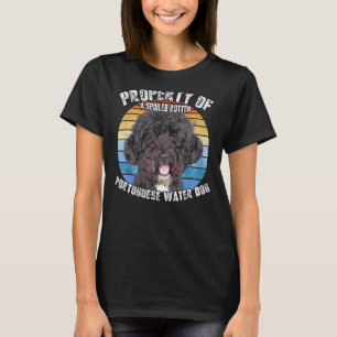 Portugisiska Vatten Hund Retro Egendom T Shirt