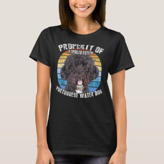 Portugisiska Vatten Hund Retro Egendom T Shirt