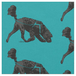 Portugisiska Vatten-Hund - Spårvidd/cent turkos 3X Tyg