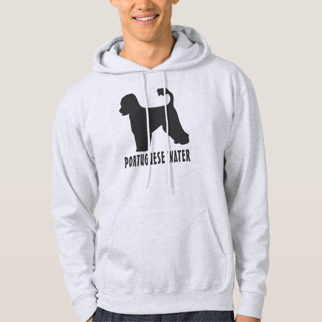 Portugisiska Vatten Hund Tröja Med Luva (Framsida)