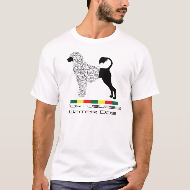 Portugisiska Vatten Hund Tshirt! T-shirt (Framsida)