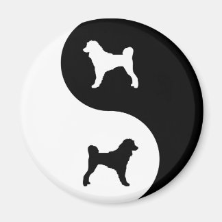 Portugisiska Vatten Hund Yin Yang Magnet