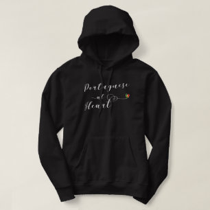 Portugisiska vid Heart Hoodie, Portugal Hoodie