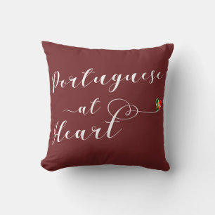 Portugisiska vid hjärtpil Cushion, Portugal Kudde