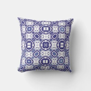 Portugisiska vintage azulejo-plattor. Minimal desi Kudde