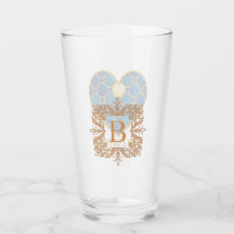 Portugisiskt Azulejo Hjärt Glas Kopp 