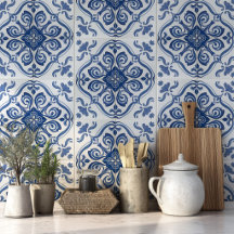 Portugisiskt Azulejo-mönster Medelhavsblått