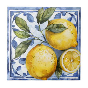Portugisiskt Citron Medelhav  Kakelplatta