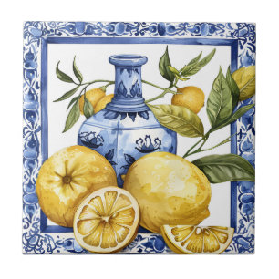 Portugisiskt Citron Medelhavet Kakelplatta