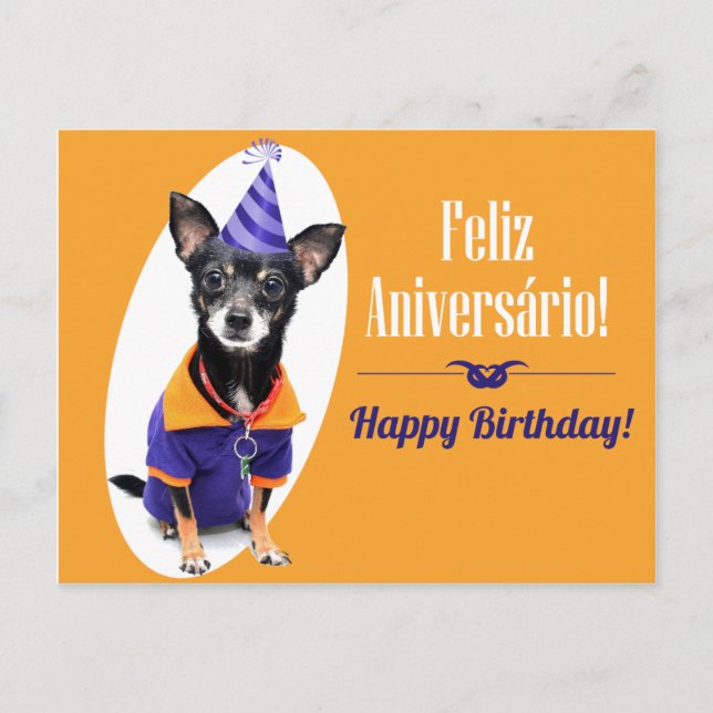 Portugisiskt födelsedagskort vykort (Framsida)