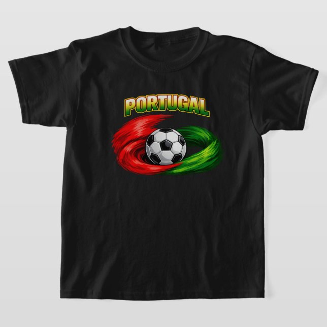 Portugisiskt fotbollsstolthet t shirt (Laydown)