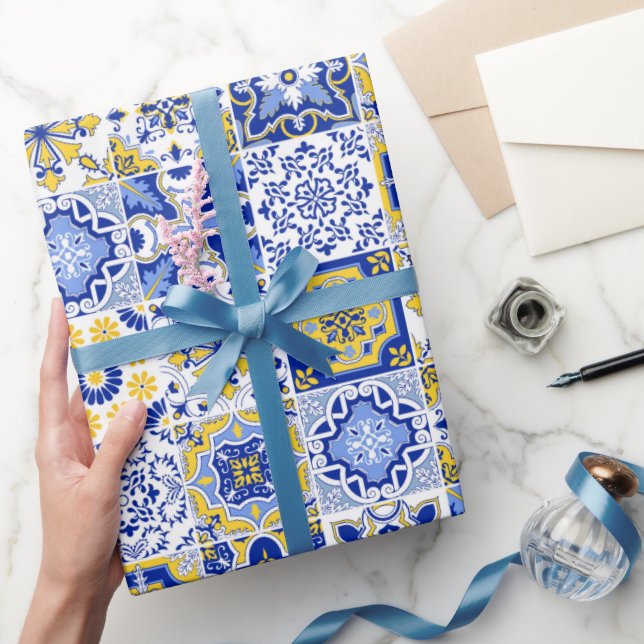 Portugisiskt kakel mönster  presentpapper (Gifting)