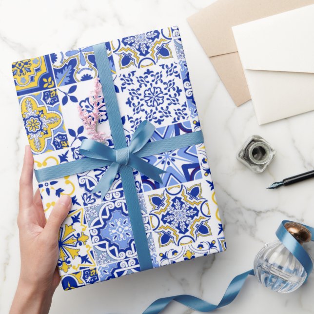 Portugisiskt kakel mönster  presentpapper (Gifting)
