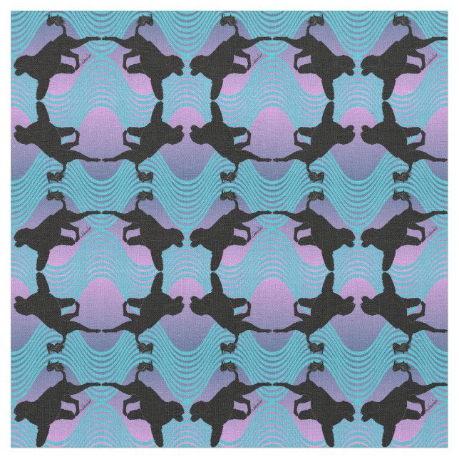 Portugisiskt lejon för vattenhundkvadrat tyg (Närbild)