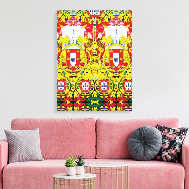 Portugisiskt mönsterrutt Kanvastryck (Insitu (Vardagsrum))