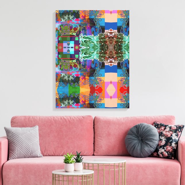 Portugisiskt mönsterrutt Kanvastryck (Insitu (Vardagsrum))