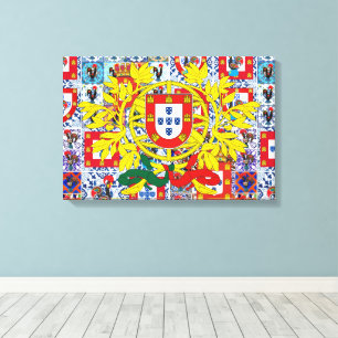 Portugisiskt mönsterrutt Kanvastryck