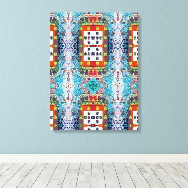 Portugisiskt mönsterrutt Kanvastryck (Insitu (trägolv))