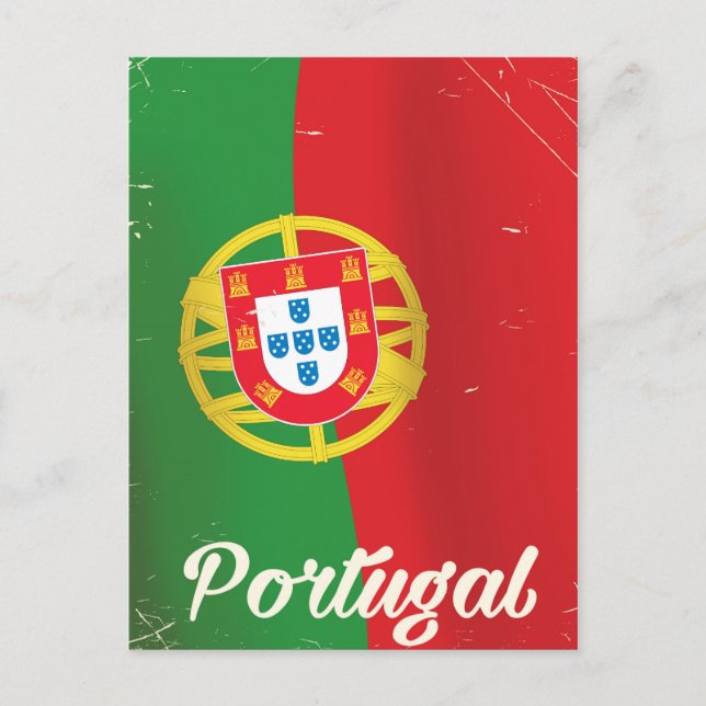 Portugisiskt vintage-reseaffisch. vykort (Framsida)