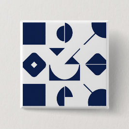 Portuguese Azulejo Geometric Pattern Button – Mode Knapp