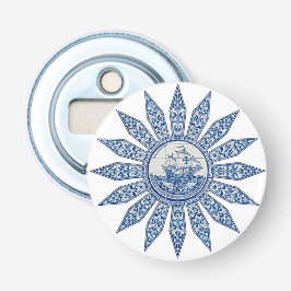 Portuguese Azulejo Ship Compass Rose Bottle Opener Flasköppnare