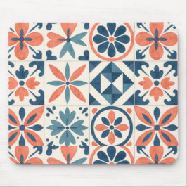 Portuguese Azulejo Tile Pattern Mousepad – Blue &  Musmatta