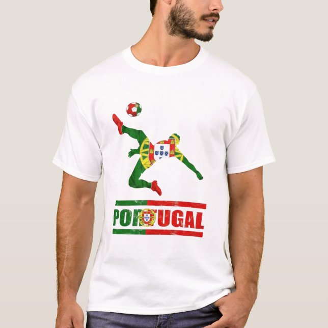 Portuguese Flag Portugal Soccer Portuguese Pride T Shirt (Framsida)