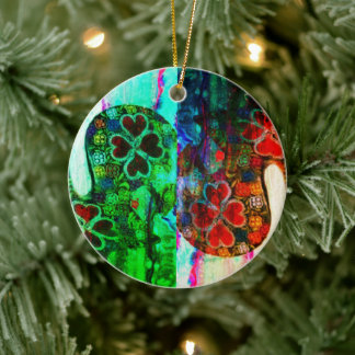 Portuguese folk art julgransprydnad keramik