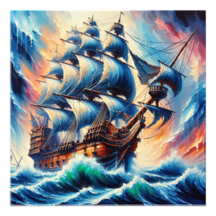 PORTUGUESE GALLEON FOTOTRYCK