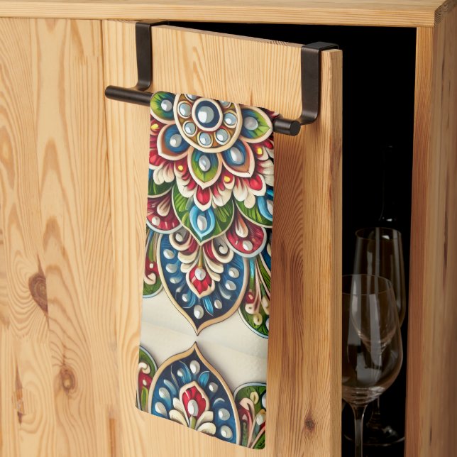 Portuguese Kitchen Towels vattenfärg Kökshandduk (Thirds Fold)