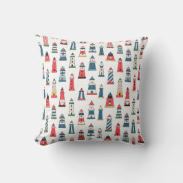 Portuguese Lighthouse Pattern Throw Pillow – Coast Kudde